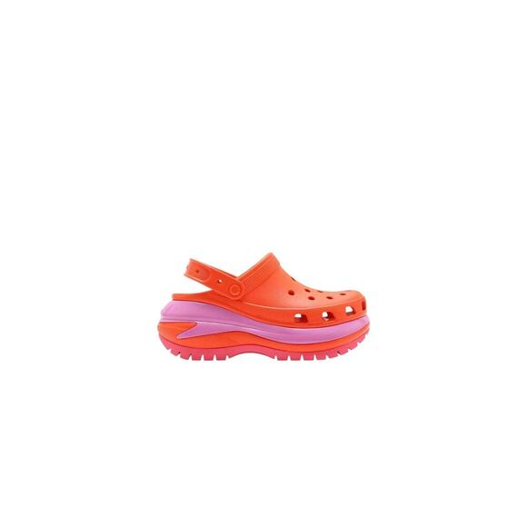 Crocs Women’s Mega Crush Clog Platform Sandals – Orange Pink Purple – Size 9 - Picture 3 of 5